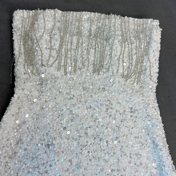 Retrofête Cassandra White Sequin Fringe Mini Dress XS - Picture 8 of 8